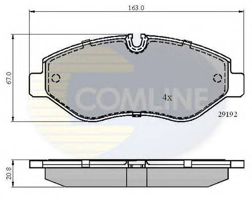 COMLINE CBP01555 Комплект гальмівних колодок,