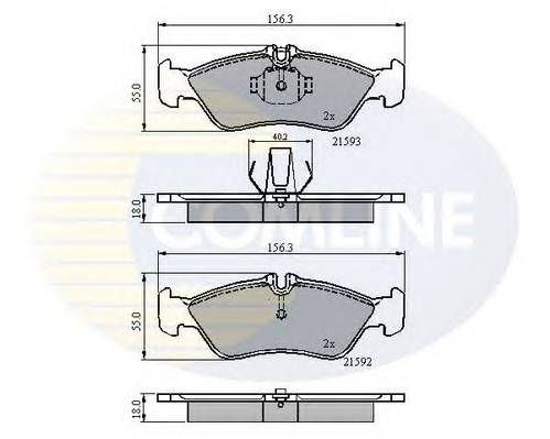 COMLINE CBP0478 Комплект гальмівних колодок,