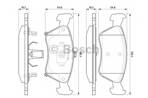 BOSCH 0 986 424 560 Комплект тормозных колодок,