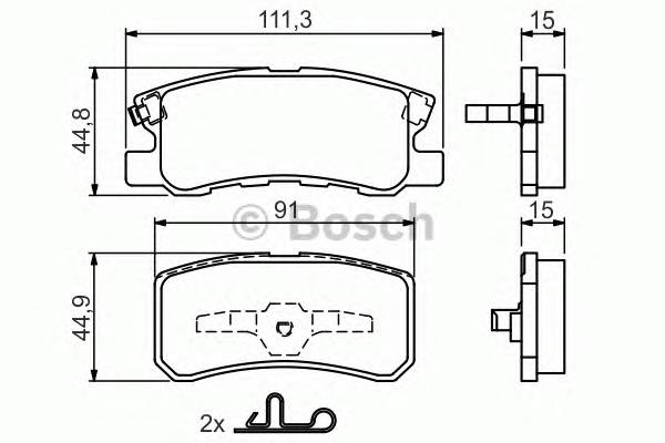 BOSCH 0 986 424 717 Комплект гальмівних колодок,