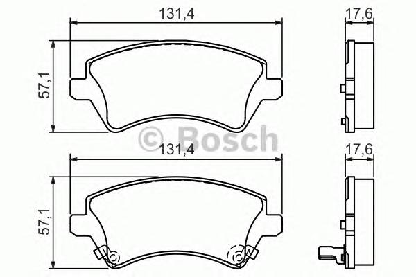 BOSCH 0 986 424 735 Комплект тормозных колодок,