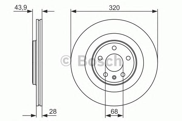 BOSCH 0 986 479 552 Гальмівний диск