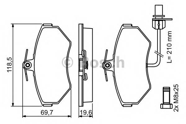 BOSCH 0 986 494 042 Комплект тормозных колодок,