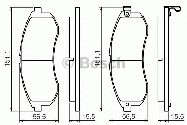 BOSCH 0 986 494 362 Комплект тормозных колодок,