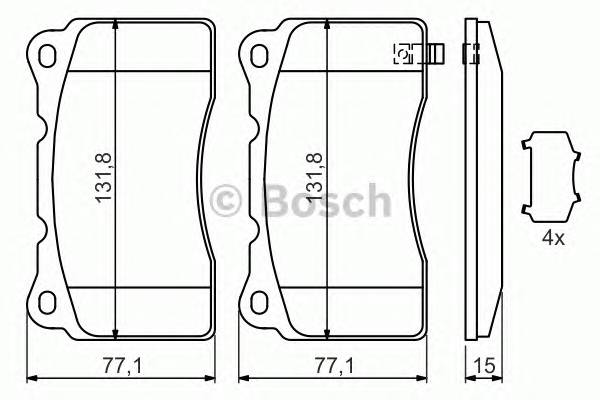 BOSCH 0 986 494 395 Комплект тормозных колодок,