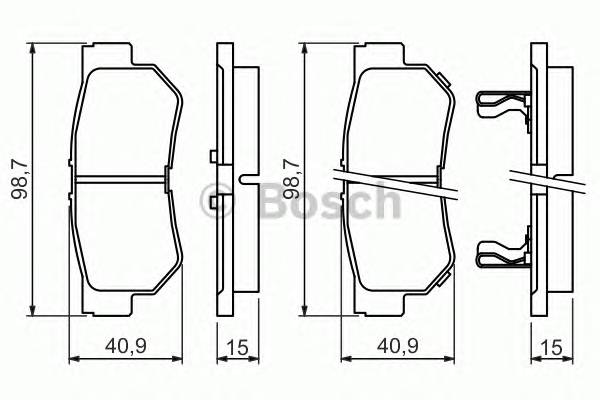 BOSCH 0 986 494 417 Комплект тормозных колодок,