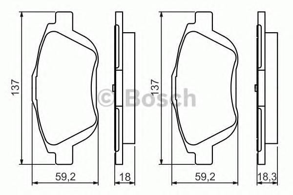 BOSCH 0 986 494 438 Комплект тормозных колодок,