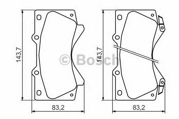 BOSCH 0 986 494 449 Комплект тормозных колодок,