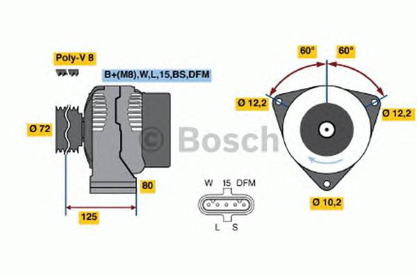 BOSCH 0 986 042 370 Генератор