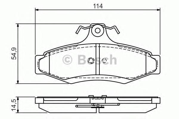 BOSCH 0 986 495 068 Комплект гальмівних колодок,