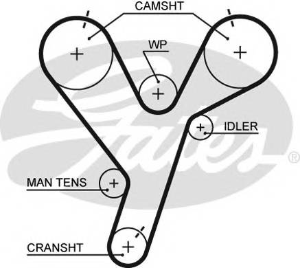 GATES 5446XS Ремень ГРМ