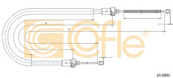 COFLE 10.6891 Трос стояночного гальма