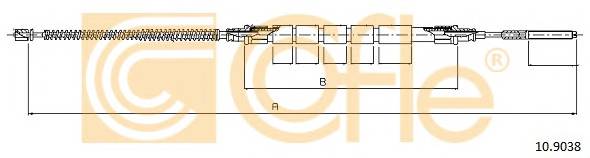 COFLE 10.9038 Трос гальма стоянки