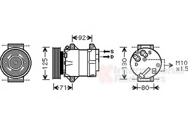 VAN WEZEL 4300K103 Компрессор, кондиционер