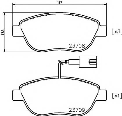 TEXTAR 2370802 Комплект гальмівних колодок,