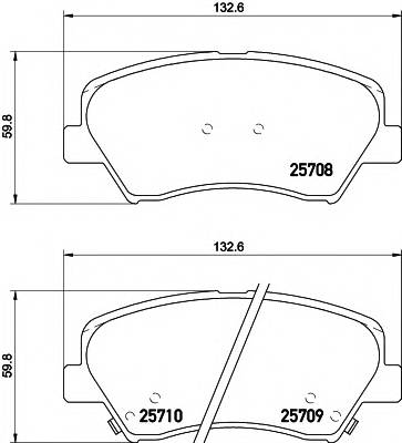 TEXTAR 2570801 Гальмiвнi колодки, к-кт.