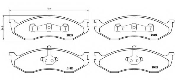 BREMBO P 37 004 Комплект гальмівних колодок,