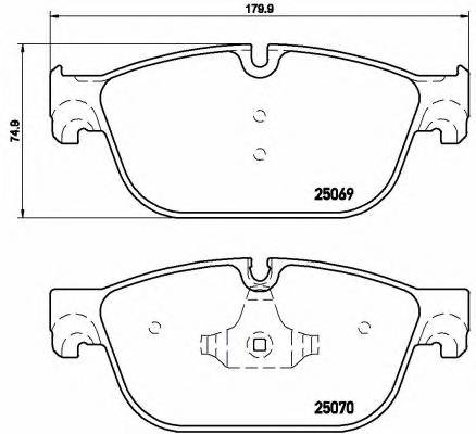 BREMBO P 61 115 Комплект гальмівних колодок,