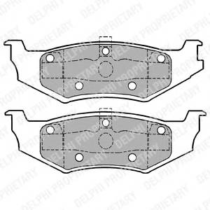 DELPHI LP1162 Комплект тормозных колодок,