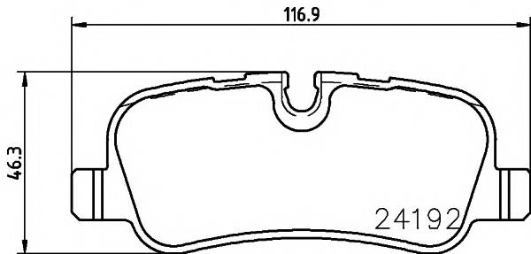 HELLA 8DB 355 016-181 Комплект гальмівних колодок,