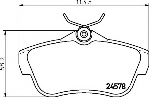 HELLA 8DB 355 013-421 Комплект тормозных колодок,