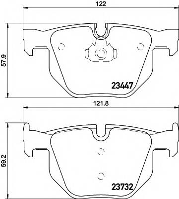 HELLA 8DB 355 013-941 Комплект гальмівних колодок,