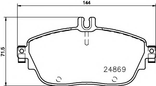 HELLA 8DB 355 019-721 Комплект тормозных колодок,