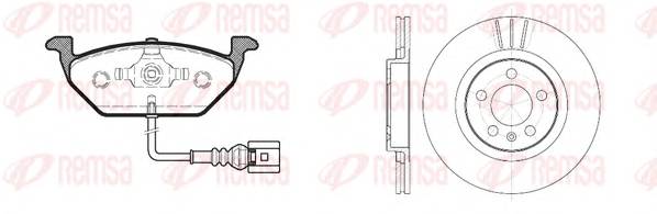 REMSA 8633.01 Комплект гальм, дисковий