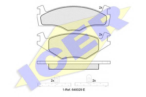 ICER 180459 Комплект тормозных колодок,