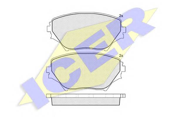 ICER 181519 Комплект тормозных колодок,