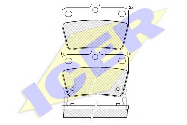 ICER 181520 Комплект тормозных колодок,