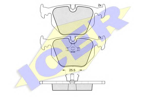 ICER 181548 Комплект тормозных колодок,
