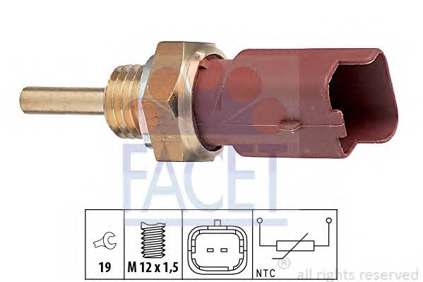 FACET 7.3326 Датчик, температура олії;