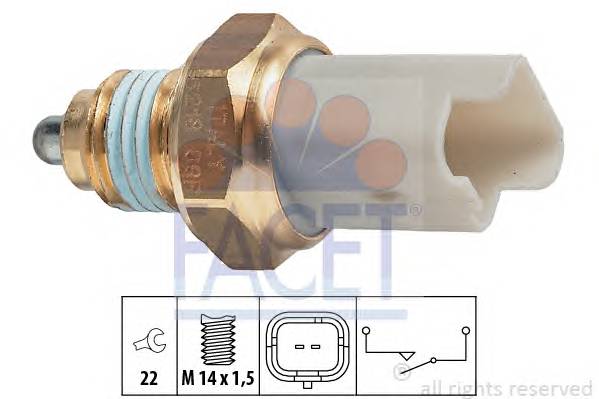 FACET 7.6218 Выключатель, фара заднего