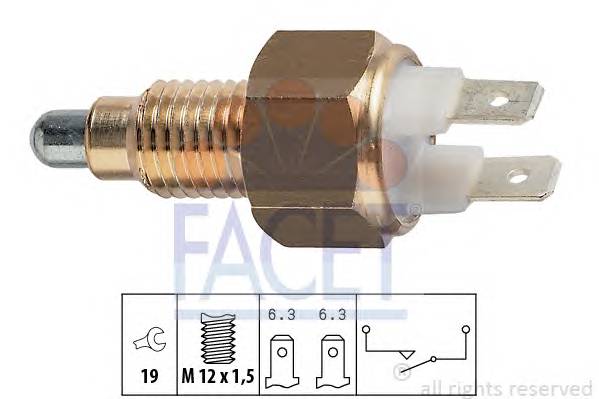 FACET 7.6009 Вимикач, фара заднього