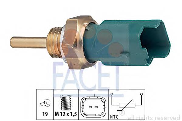 FACET 7.3261 Датчик, температура олії;