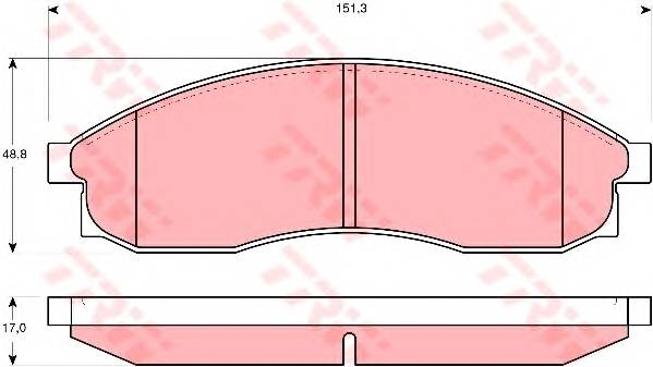 TRW GDB3107 Комплект гальмівних колодок,