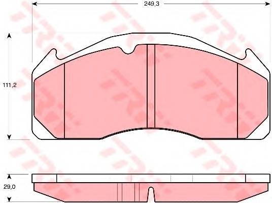 TRW GDB5085 Комплект гальмівних колодок,