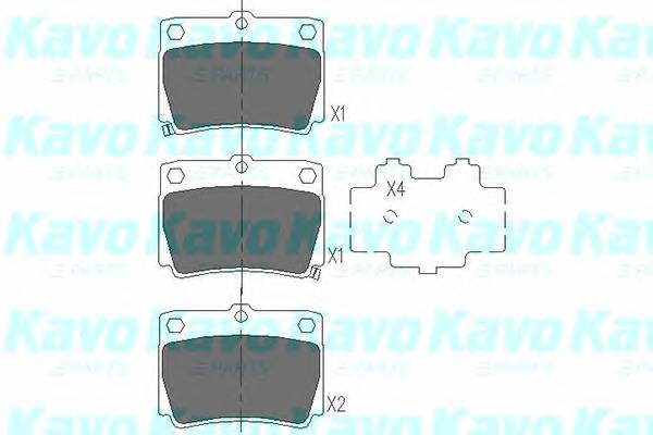 KAVO PARTS KBP-5512 Комплект гальмівних колодок,