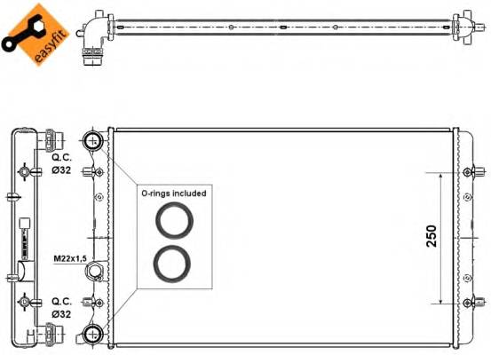 NRF 509529 Радиатор, охлаждение двигателя