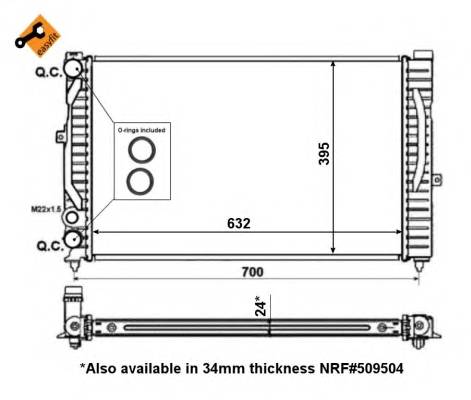 NRF 56127 Радіатор