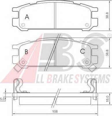 A.B.S. 36721 Комплект тормозных колодок,