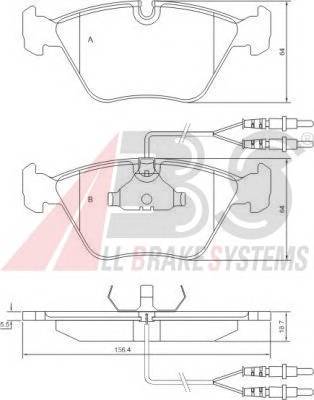 A.B.S. 36774 Комплект тормозных колодок,