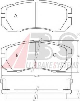 A.B.S. 36878 Комплект тормозных колодок,