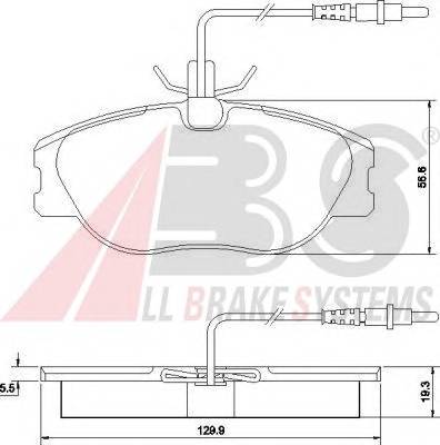 A.B.S. 36899 Комплект тормозных колодок,