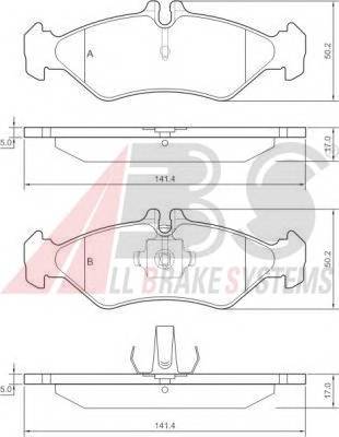 A.B.S. 36902 Комплект тормозных колодок,