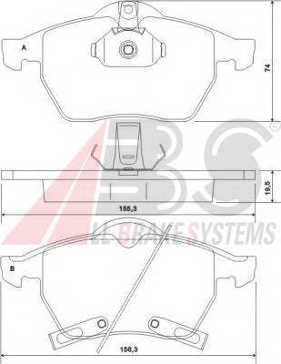 A.B.S. 37116 Комплект тормозных колодок,