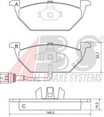 A.B.S. 37155 Комплект тормозных колодок,