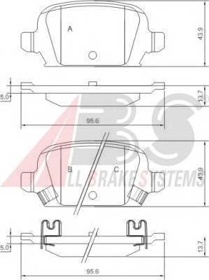 A.B.S. 37212 Комплект тормозных колодок,