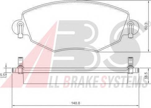 A.B.S. 37215 Комплект тормозных колодок,